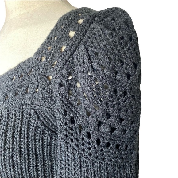 Saltwater Luxe Black Crochet Sweater Small - Picture 4 of 8